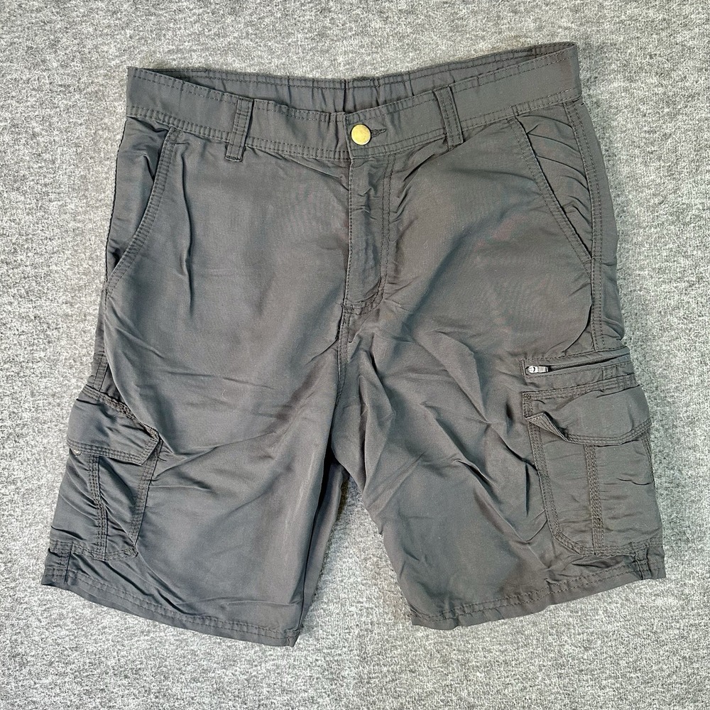Burnside Cargo‎ Shorts Men's 33 Gray Casual Pockets Lightweight Beach Outdoor